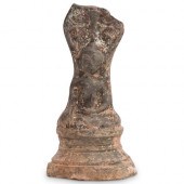 BURMESE CLAY VOTIVE IDOL PLAQU