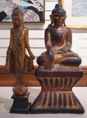 BURMESE DECORATED SEATED BUDDH