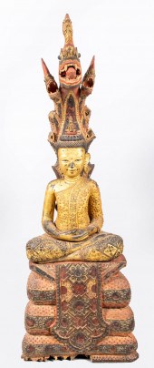 BURMESE FIGURE OF A SEATED BUD