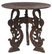 BURMESE FINELY CARVED HARDWOOD