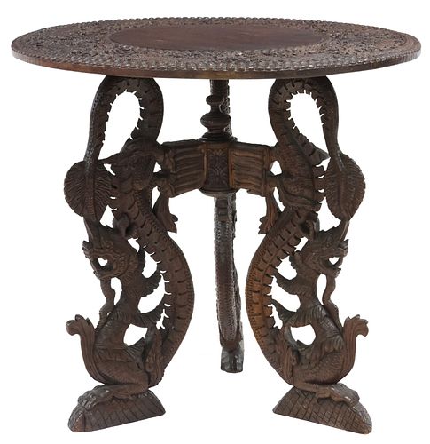 BURMESE FINELY CARVED HARDWOOD