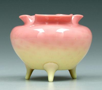 Burmese footed bowl, glossy finish,