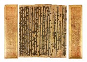 BURMESE GILT AND RED LACQUER B