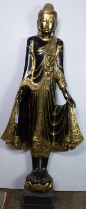 BURMESE GILT LACQUERED BUDDHA