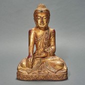 BURMESE GILT-LACQUERED BUDDHA