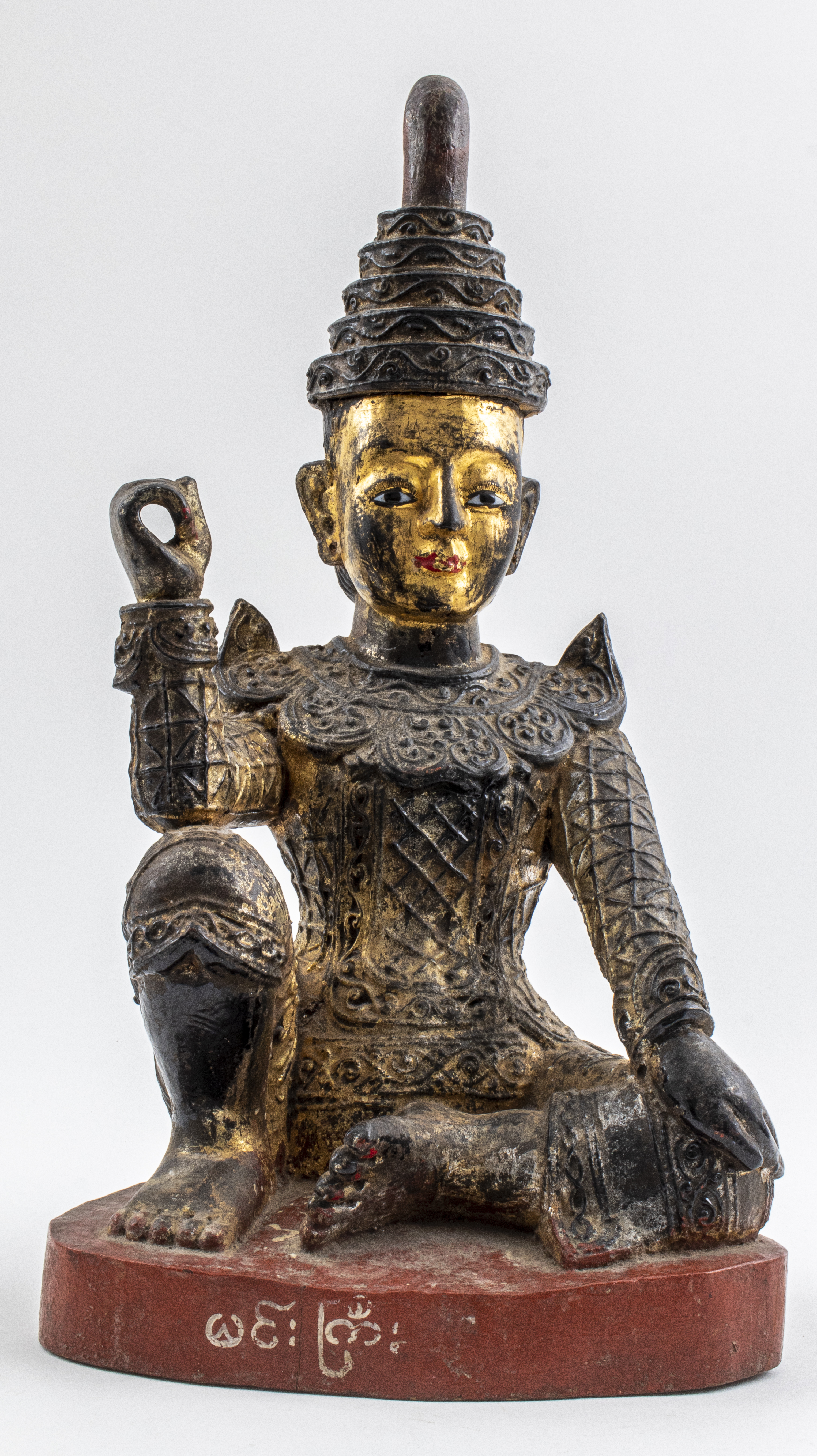 BURMESE GILTWOOD NAT STATUE Antique