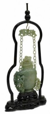 BURMESE JADEITE CARVING W/ WOO