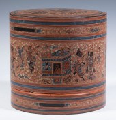 BURMESE LACQUER FOOD CONTAINER