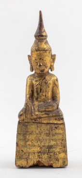 BURMESE LACQUER & GILT WOOD BU