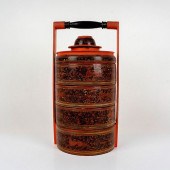 BURMESE LACQUERED BAMBOO TIFFI