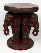 BURMESE LACQUERED ELEPHANT STO