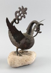 BURMESE METAL HINTHA BIRD FIGU