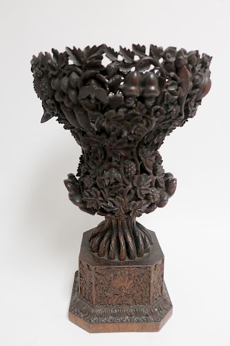 BURMESE OR INDIAN CARVED STAND,
