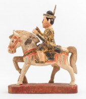 BURMESE PAINTED & GILT WOOD MO