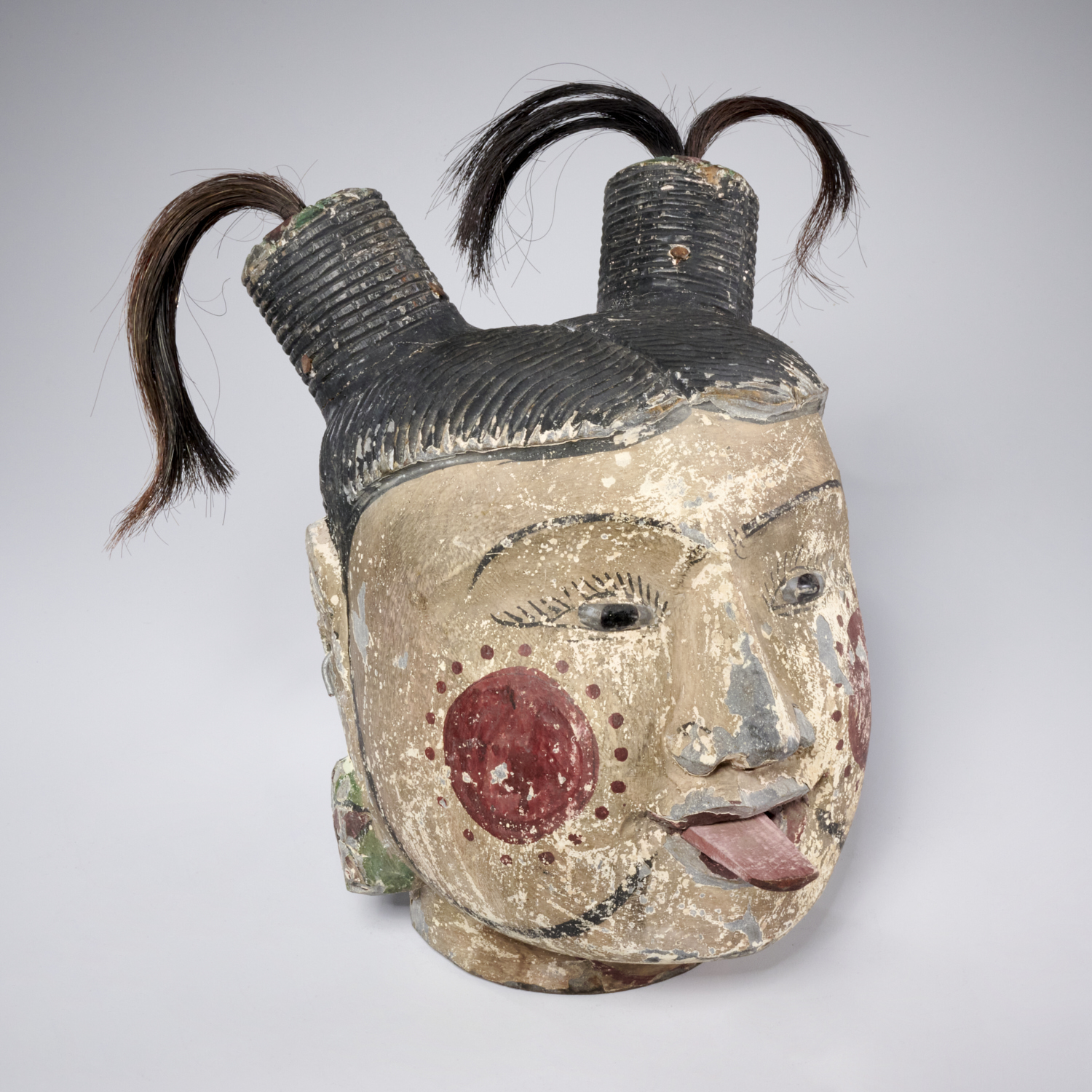 BURMESE POLYCHROME DECORATED PUPPET