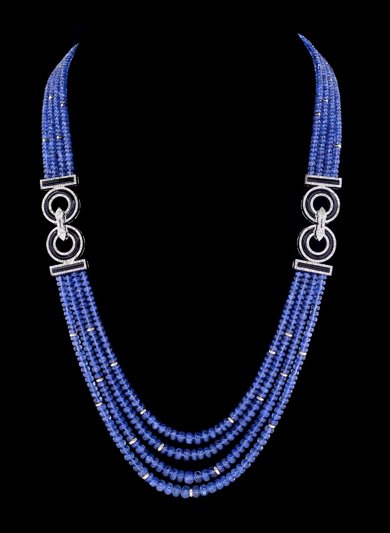 BURMESE SAPPHIRE & DIAMOND NECKLACE