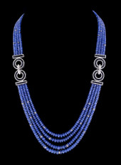 BURMESE SAPPHIRE & DIAMOND NEC