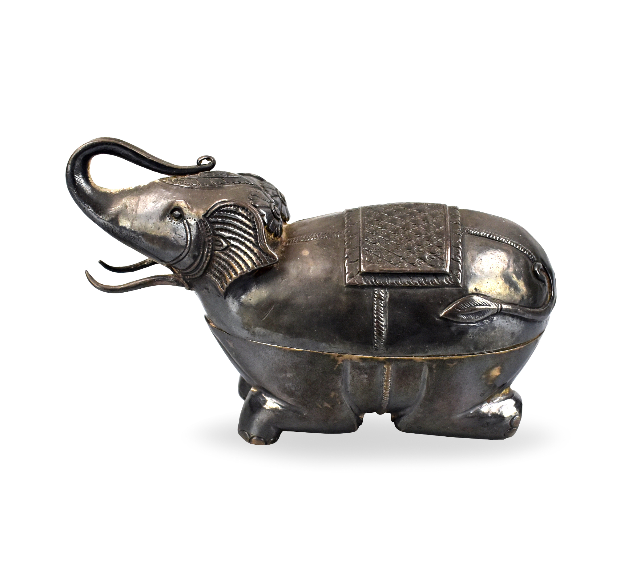 BURMESE SILVER ELEPHANT SHAPED