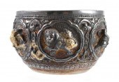 BURMESE SILVER REPOUSSE BOWLHi