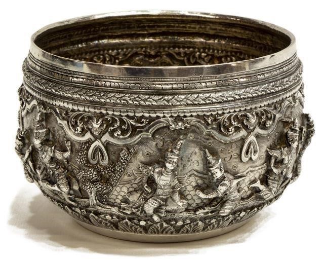 BURMESE SILVER REPOUSSE THABEIK