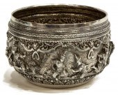 BURMESE SILVER REPOUSSE THABEI