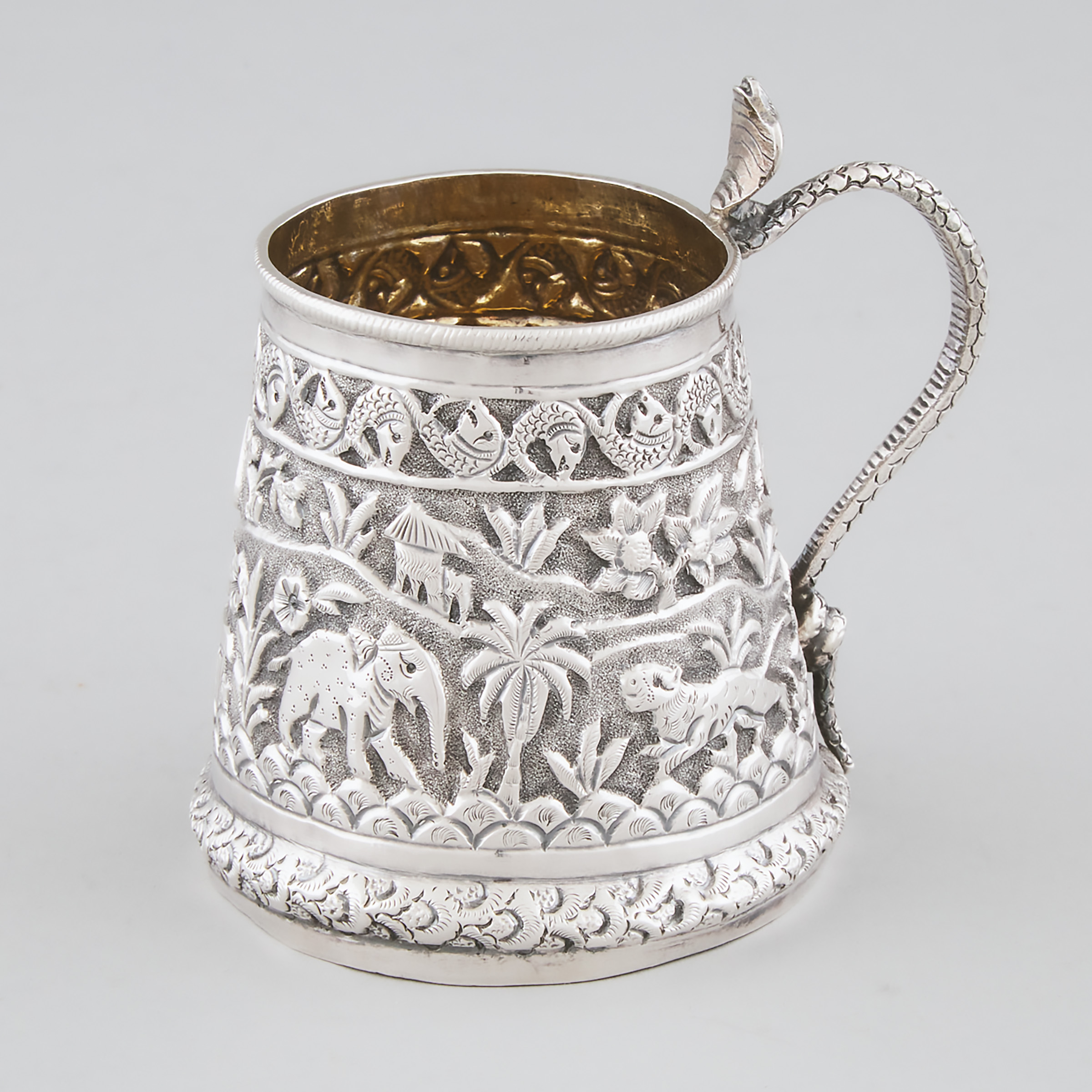 Burmese Silver Small Mug, late 19th