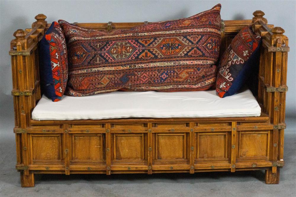 BURMESE TEAK BRIDAL CHEST SETTEE