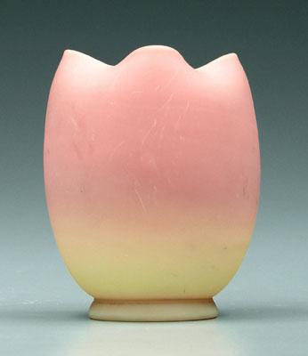 Burmese vase, satin finish,