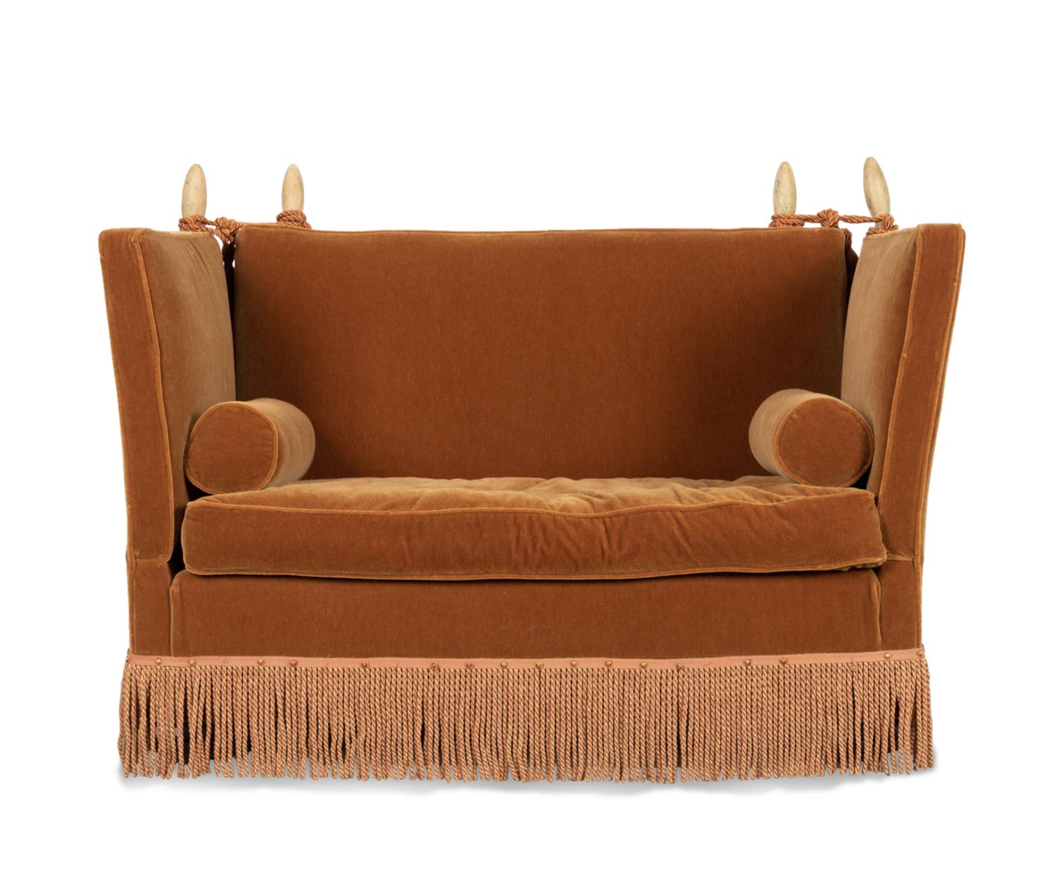 BURNT SIENNA MOHAIR PETITE KNOLE