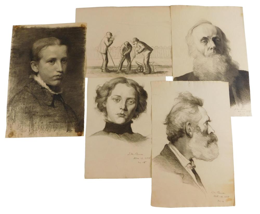 +BURR SISTERS, FIVE UNFRAMED