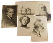 +BURR SISTERS, FIVE UNFRAMED D