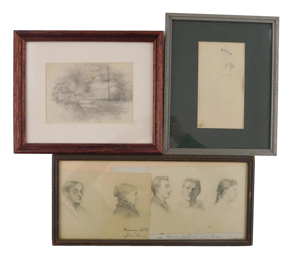 + BURR SISTERS, FOUR DRAWINGS IN