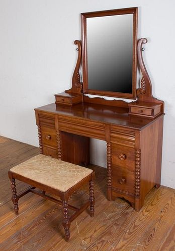 BURRIS CHERRY VANITY SETBurris