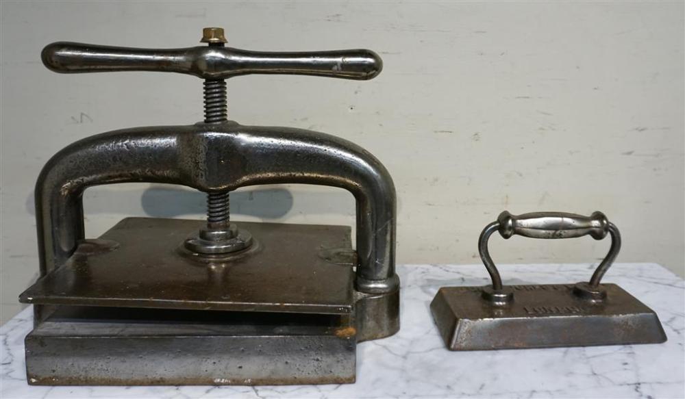BURROUGHES & WATTS IRON AND AN IRON