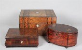 BURRWOOD AND EBONY OVAL SEWING