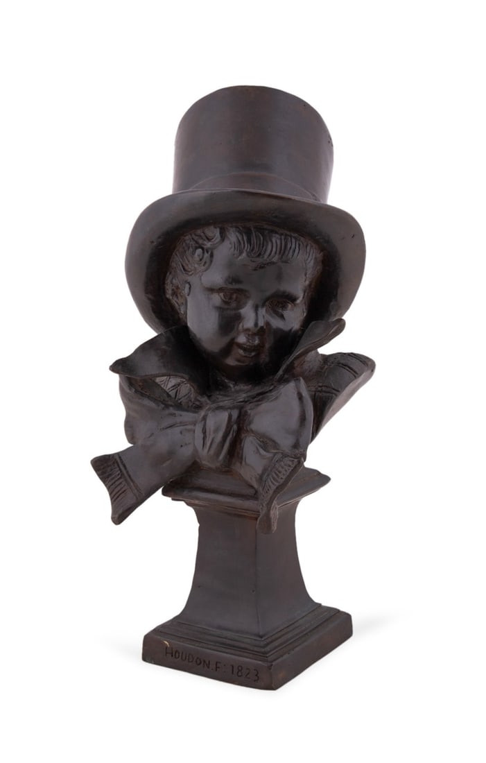 BUST OF A BOY, BRONZE, AFTER J.A.