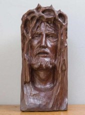 BUST OF CHRIST IN PAIN, M. BOU