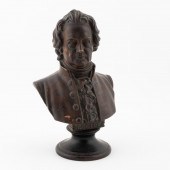 BUST OF GOETHE, PAINTED TERRAC