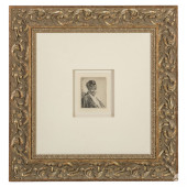 BUST OF MAN WEARING A CAP ETCH