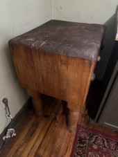 BUTCHER BLOCK TABLE, MAPLE, ON