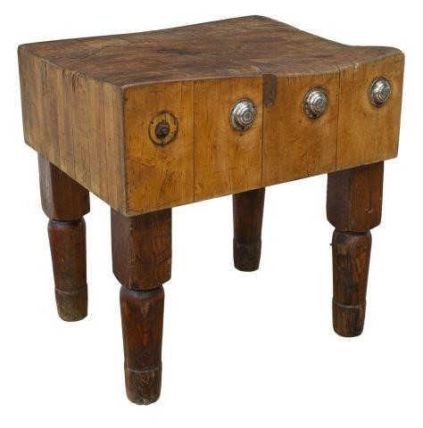 BUTCHER BLOCK WORK TABLEButcher