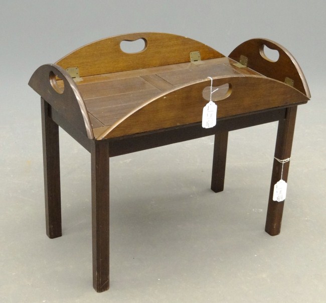 Butler tray on stand.
