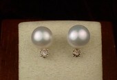 BUTTON PEARL AND CHAMPAGNE DIA
