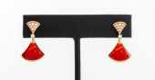 BVLGARI 18K CARNELIAN DIAMOND