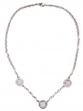 BVLGARI 18K WG, DIAMOND & ONYX