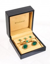 BVLGARI 18K YG MALACHITE TUXED