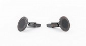 BVLGARI 925 BLACK ONYX CUFFLIN