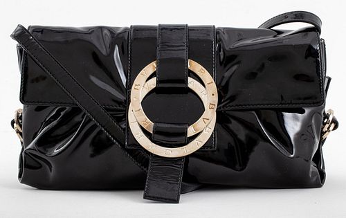 BVLGARI CHANDRA BLACK PATENT