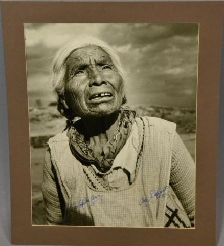 B&W. PHOTO OF NATIVE AMERICAN