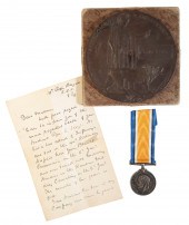 BWM & MEMORIAL PLAQUE TO PTE L